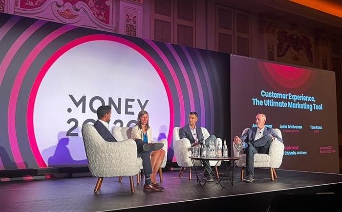 Session at Money20/20 USA between Checkout.com’s Chief Marketing Officer Leela Srinivasan and Attentive President Amitabh J.